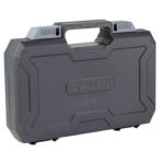 Allen-branded hard plastic tool case with a sturdy handle and rugged gray/black exterior.