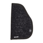 Black quilted horse saddle pad with geometric stitching pattern and Gallén logo.