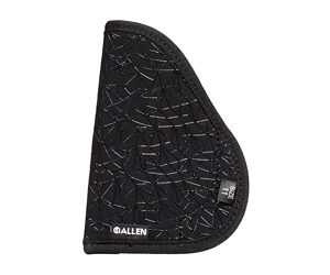 Black quilted horse saddle pad with an Allen logo, designed to cushion under a saddle.