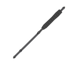 Extendable camera monopod (selfie stick) with a black grip handle and a gray adjustable shaft, mounted screw at the ends.