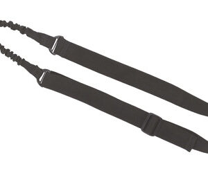 Double padded black camera strap with clips for attaching to a camera, featuring a braided loop end and adjustable cushions for neck or shoulder wear