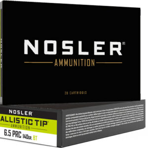 Nosler Ballistic Tip Rifle Ammunition 6.5 PRC 140gr BT 2900 fps 20/ct