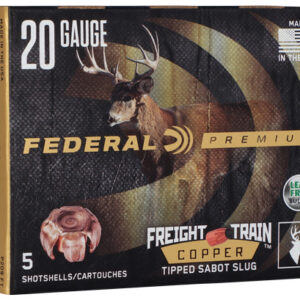 Federal Premium Freight Train Copper 20ga 3" 275gr Slug 1900 fps 5/ct