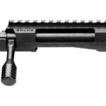 Black Solus rifle upper receiver with long Picatinny rail, forward grip, and integrated muzzle, shown from the left side