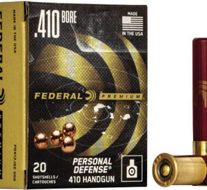 Federal Premium Personal Defense 410 Handgun Shotshells 410 ga 2 1/2"  4 plts #000 850 fps 20/ct