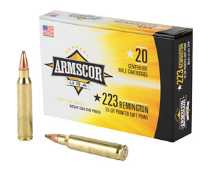 Armscor Rifle Ammunition .223 Rem 55 gr PSP 3050 fps 20/ct