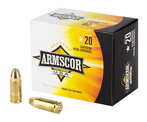 Armscor Handgun Ammunition 9mm Luger 124 gr JHP 1092 fps 20/ct