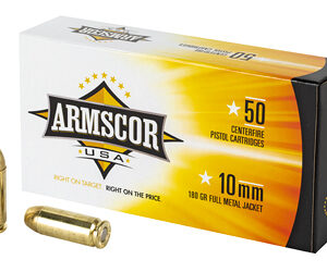 Armscor Handgun Ammunition 10mm 180gr FMJ 1008 fps 50/ct