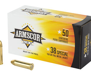 Armscor Handgun Ammunition .38 SPL 158 gr FMJ 891 fps 50/ct