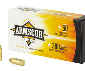 Armscor Handgun Ammunition .380 ACP 95 gr FMJ 920 fps 50/ct