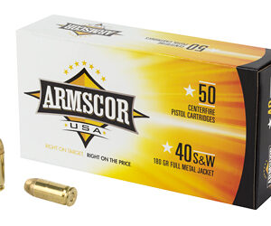 Armscor Handgun Ammunition .40 S&W 180 gr FMJ 953 fps 50/ct