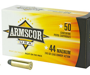Armscor Handgun Ammunition .44 Mag 240 gr SWC 950 fps 50/ct