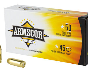 Armscor Handgun Ammunition .45 ACP 230 gr FMJ 849 fps 50/ct