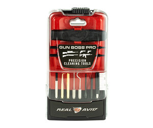 Red Gun Boss Pro precision cleaning tools kit in a clear case, showing six precision bits.