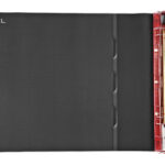 AVID Versal hardware module, black enclosure with a red exposed circuit board on the right.