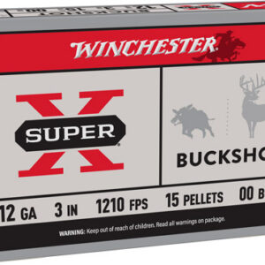 Winchester Super-X Buckshot Shotshells 12 ga 3" 1210 fps #00 5/ct