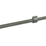 Long gray metal shaft with a beige connector at the left end and a clamp bracket near the center.