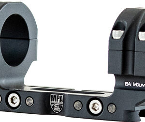 Dual scope ring mount for a rifle rail, with MasterPiece Arms branding and MPA emblem.