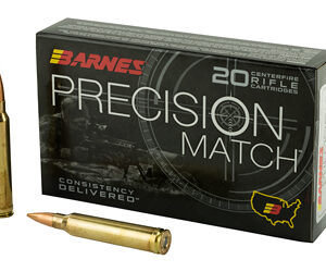 Barnes Precision Match Rifle Ammunition .300 Win Mag 220 gr OTM BT  20/box