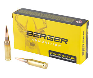 Berger Bullets Elite Hunter Rifle Ammunition 6.5mm Creedmoor 156gr EOL 2680 fps 20/ct