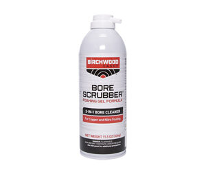 Bottle of Birchwood Bore Scrubber foaming gel cleaner for copper and nickel fouling.