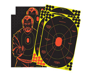 Birchwood Casey SHOOT-N-C 12" x 18" 3-Handgun Trainer & 2-Bad Guy Silhouette Target-5/ct