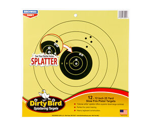 Birchwood Casey Dirty Bird 12" 25 Yard Pistol Reactive Target 12/ct