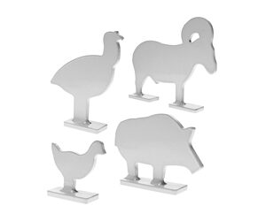 Birchwood Casey Silhouette Knock Over Targets - 4/ct (Chicken Turkey Pig and Ram)