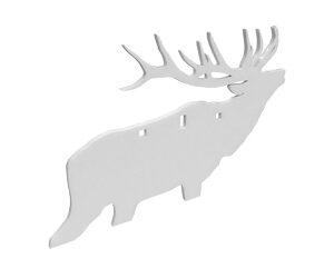 Birchwood Casey AR500 3/8" Silhouette Plate Target 3-Hole Elk