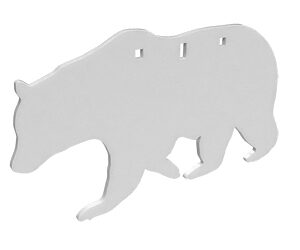 Birchwood Casey AR500 3/8" Silhouette Plate Target 3-Hole Bear