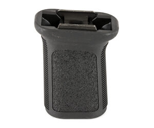 Black plastic handheld grip with a textured rubber pad, likely a camera or tool handle accessory.