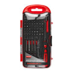 Master B4 screwdriver kit in a red-and-black case with assorted bits visible behind a clear cover.