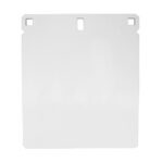 White rectangular mounting plate or card with small top-edge slots and corner notches.
