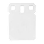 White blank SIM card with notch cutouts along the top edge.