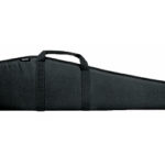 Black soft rifle case with carrying handles and a zipper across the top