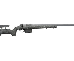 Bolt-action sniper rifle with a long barrel, metallic stock, and a mounted scope.