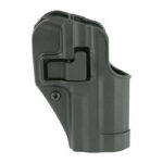Polymer handgun magazine holster with retention clip and open top for inserting a magazine