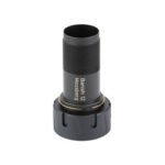 Small dark gray cylindrical adaptor with a knurled grip and a screw-in base.