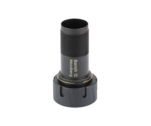 Small dark gray cylindrical adaptor with a knurled grip and a screw-in base.