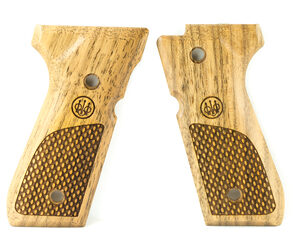 BERETTA GRIPS 92 96 WOOD OVAL CHKRNG