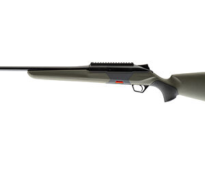 Long hunting rifle with a scope, shown in profile against a white background.