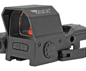 BSA Reflex Sight with Red Laser 33x24mm 4 Reticles Red QR Mount for Weaver/Picatinny