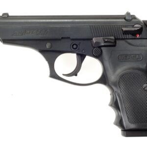 Black semi-automatic pistol shown in profile with a textured grip and 'THUNDER 360' on the slide.