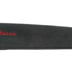 Black Burris rifle scope cover/sleeve with a red Burris logo on the side.