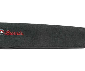 Black Burris rifle scope cover/sleeve with a red Burris logo on the side.