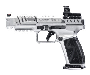 Canik SFx Rival-S Chrome Handgun 9mm Luger 18rd Magazines (2) 5" Barrel Chrome with MO2 Optic