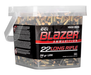 CCI Blazer Rimfire Ammunition .22 LR 38gr LRN 1235 fps 1500/ct (Bucket)