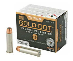Speer Gold Dot Short Barrel Handgun Ammunition .357 Mag 135 gr HP 990 fps 20/ct