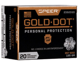 Speer Gold Dot Handgun Ammunition .357 Mag 125 gr HP 1450 fps 20/ct
