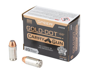 Speer Gold Dot Handgun Ammunition .40 S&W 165gr HP 1150 fps 20/ct